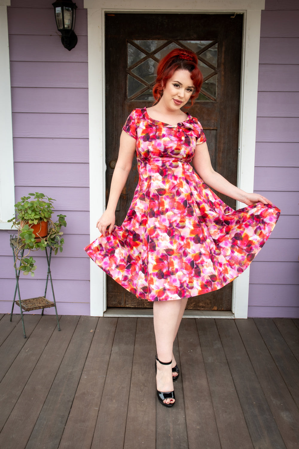 Beverly Dress- Scarlet Leaves*sale