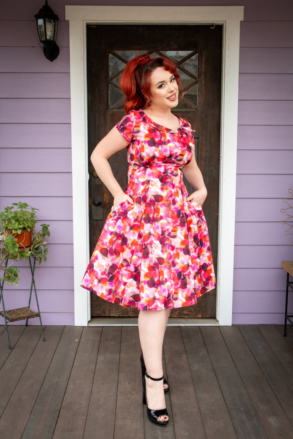 Beverly Dress- Scarlet Leaves*sale