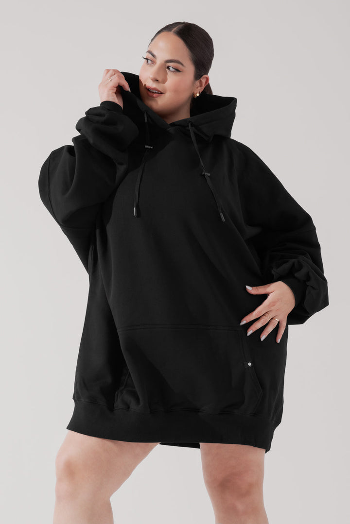 Long Cloud Hoodie - Black