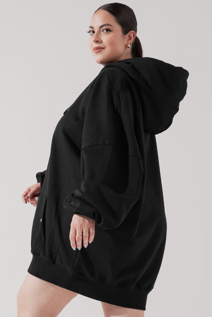 Long Cloud Hoodie - Black