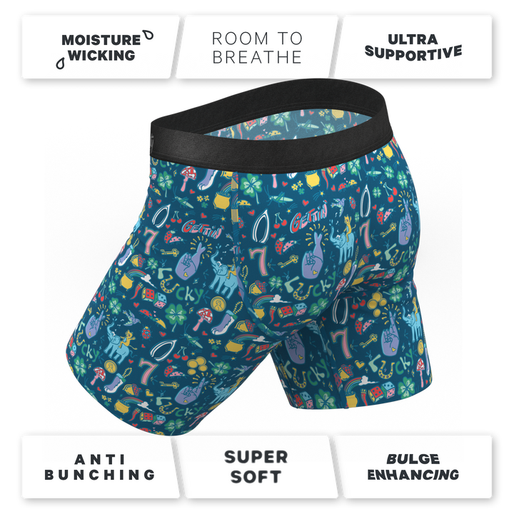 The Lucky Duck | Lucky Symbols Long Leg Ball Hammock® Pouch Underwear With Fly