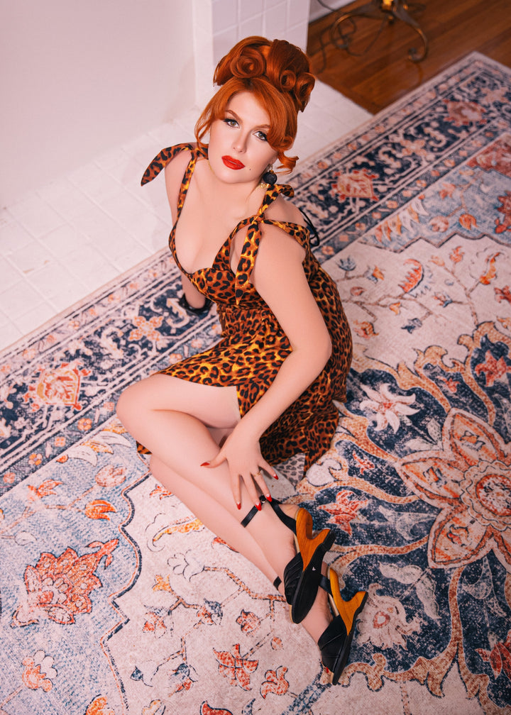 the Boom Boom Wedge - in Black Leather and Suede