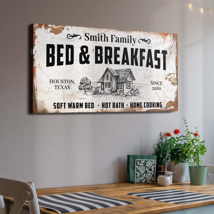 Bed and Breakfast Sign