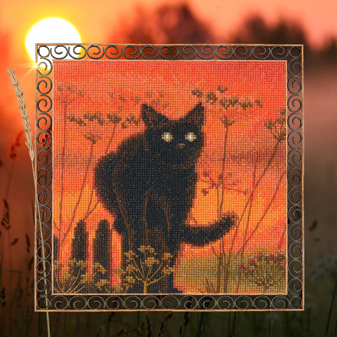 Sunset cat M1024 Counted Cross Stitch Kit