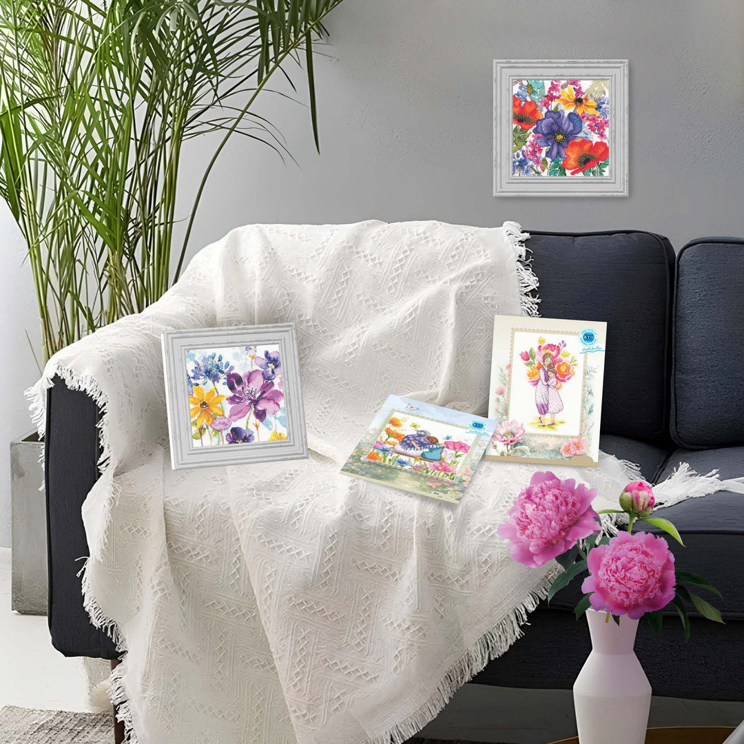 Flowers of happiness M1042 Counted Cross Stitch Kit