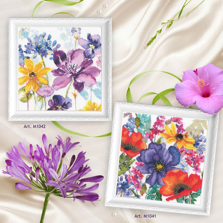 Flowers of happiness M1042 Counted Cross Stitch Kit