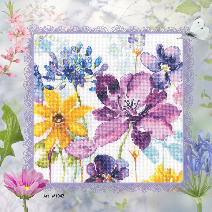 Flowers of happiness M1042 Counted Cross Stitch Kit