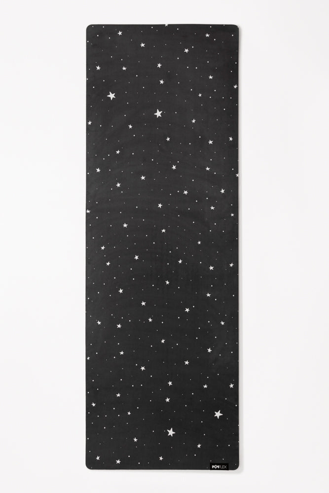 Vegan Suede Yoga Mat - Black Starry