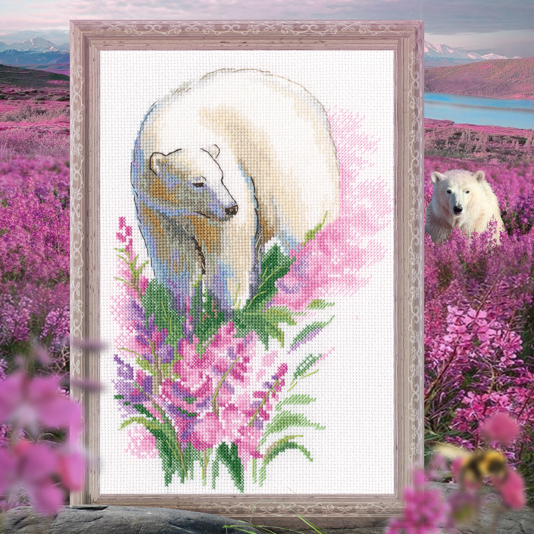 Polar bear M971 Counted Cross Stitch Kit