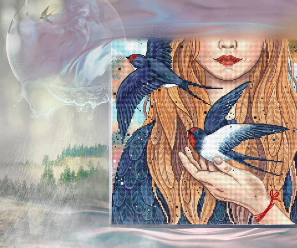 Swallows M984 Counted Cross Stitch Kit