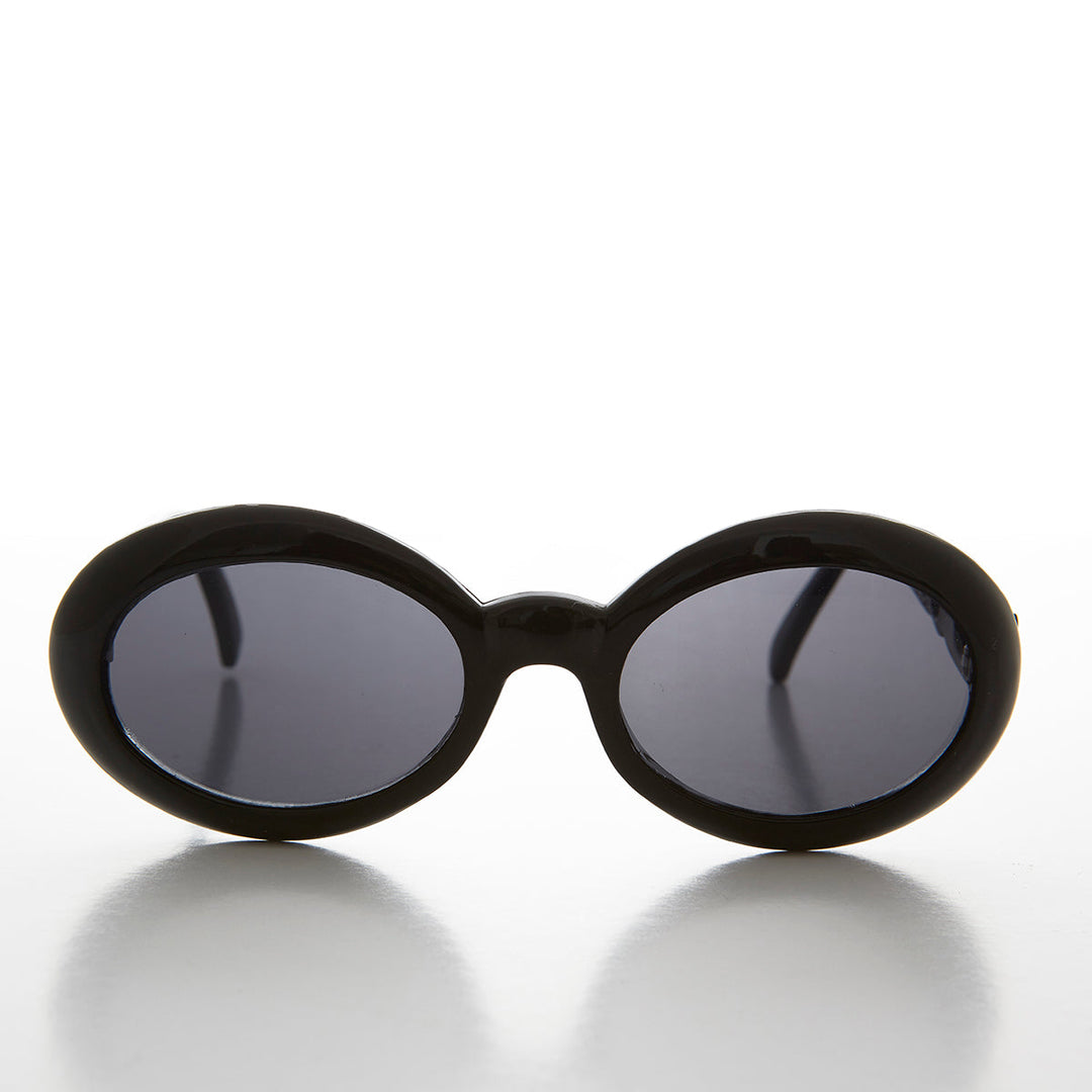 Oval Mod Retro Beatnik Vintage Sunglass - Mable