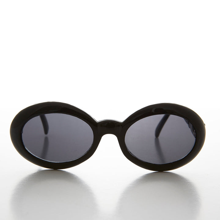 Oval Mod Retro Beatnik Vintage Sunglass - Mable