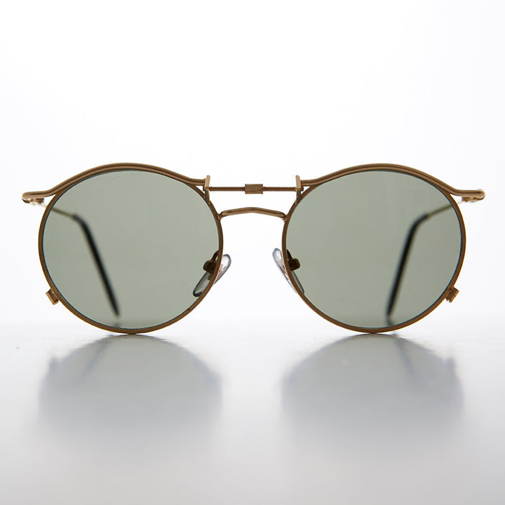 Round 90s Goth Vintage Sunglass - Mackaveli