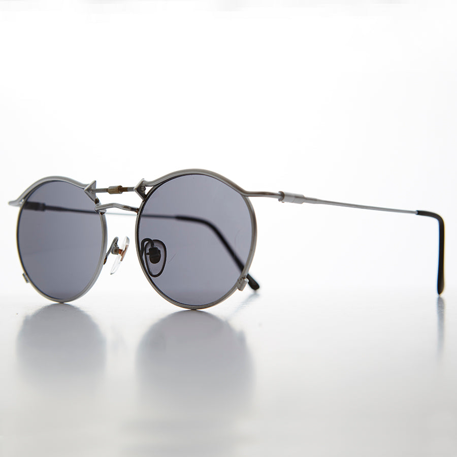 Round 90s Goth Vintage Sunglass - Mackaveli