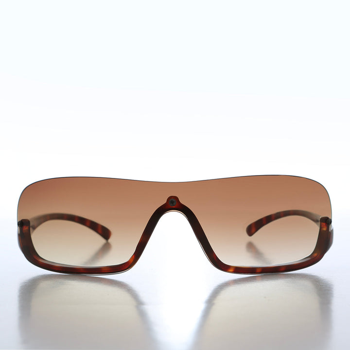Wrap Around Semi-Rimless Vintage Sunglasses - Mahoney