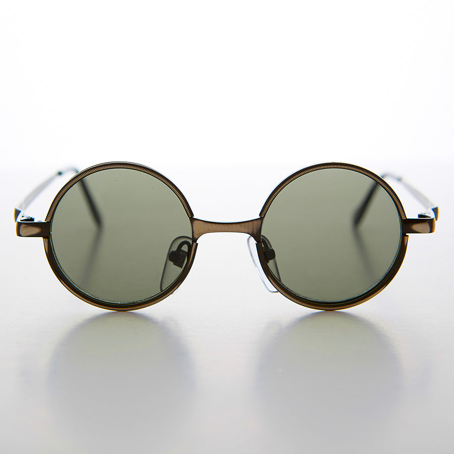 Round Metal Punk Hippie Vintage Steampunk Sunglass - Merlin 1