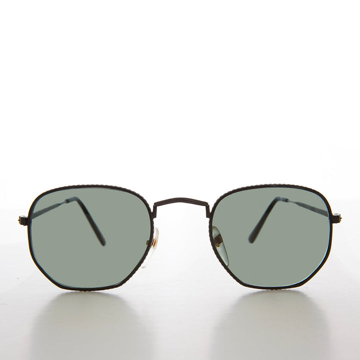 Square Metal Sunglasses with Glass Lenses - Mika