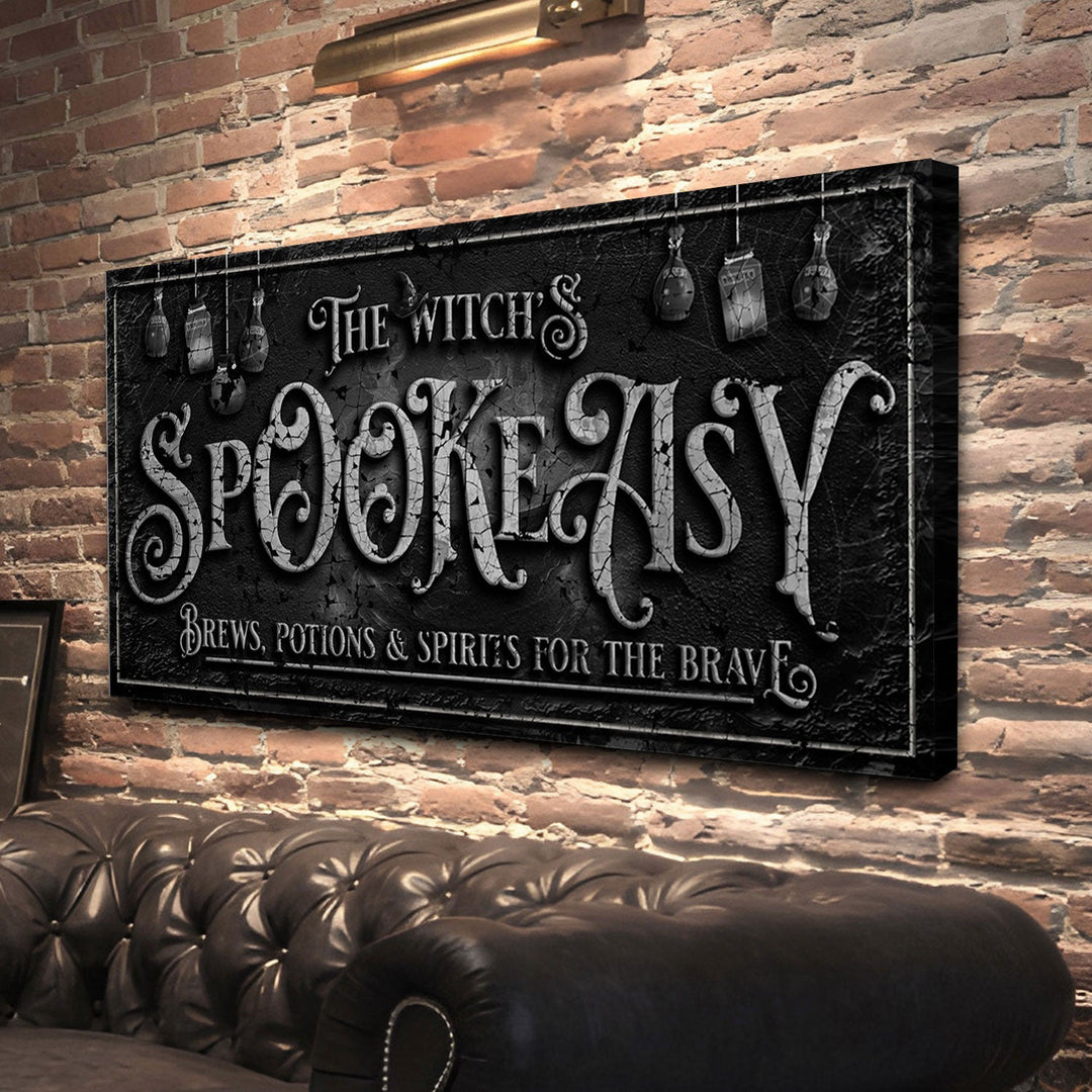 The Witch's Speakeasy Bar Halloween Sign