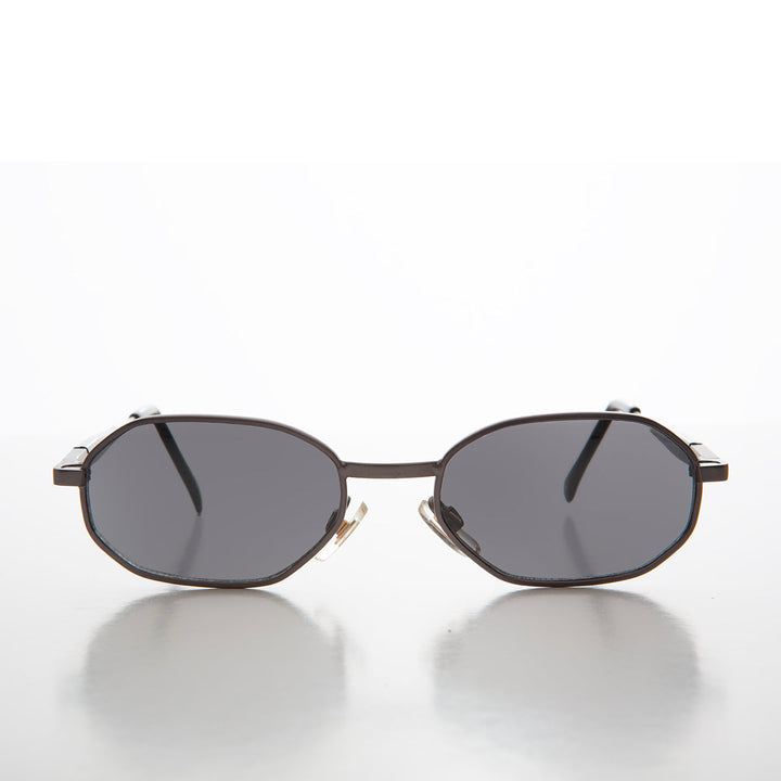 90s Geometric Oval Metal Sunglasses - Molloy