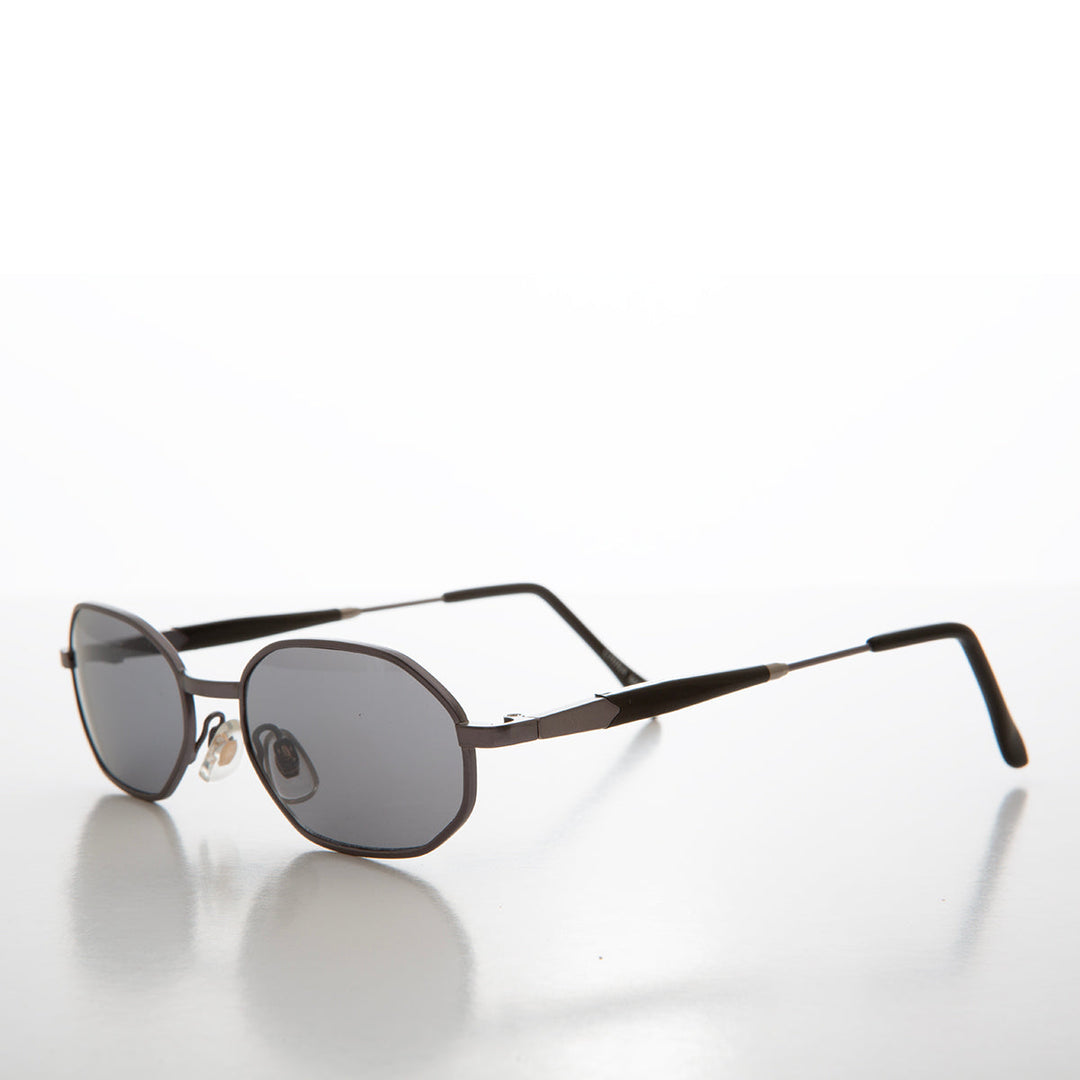 90s Geometric Oval Metal Sunglasses - Molloy