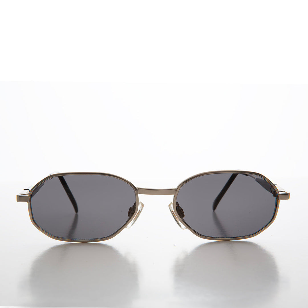 90s Geometric Oval Metal Sunglasses - Molloy
