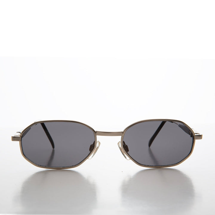 90s Geometric Oval Metal Sunglasses - Molloy