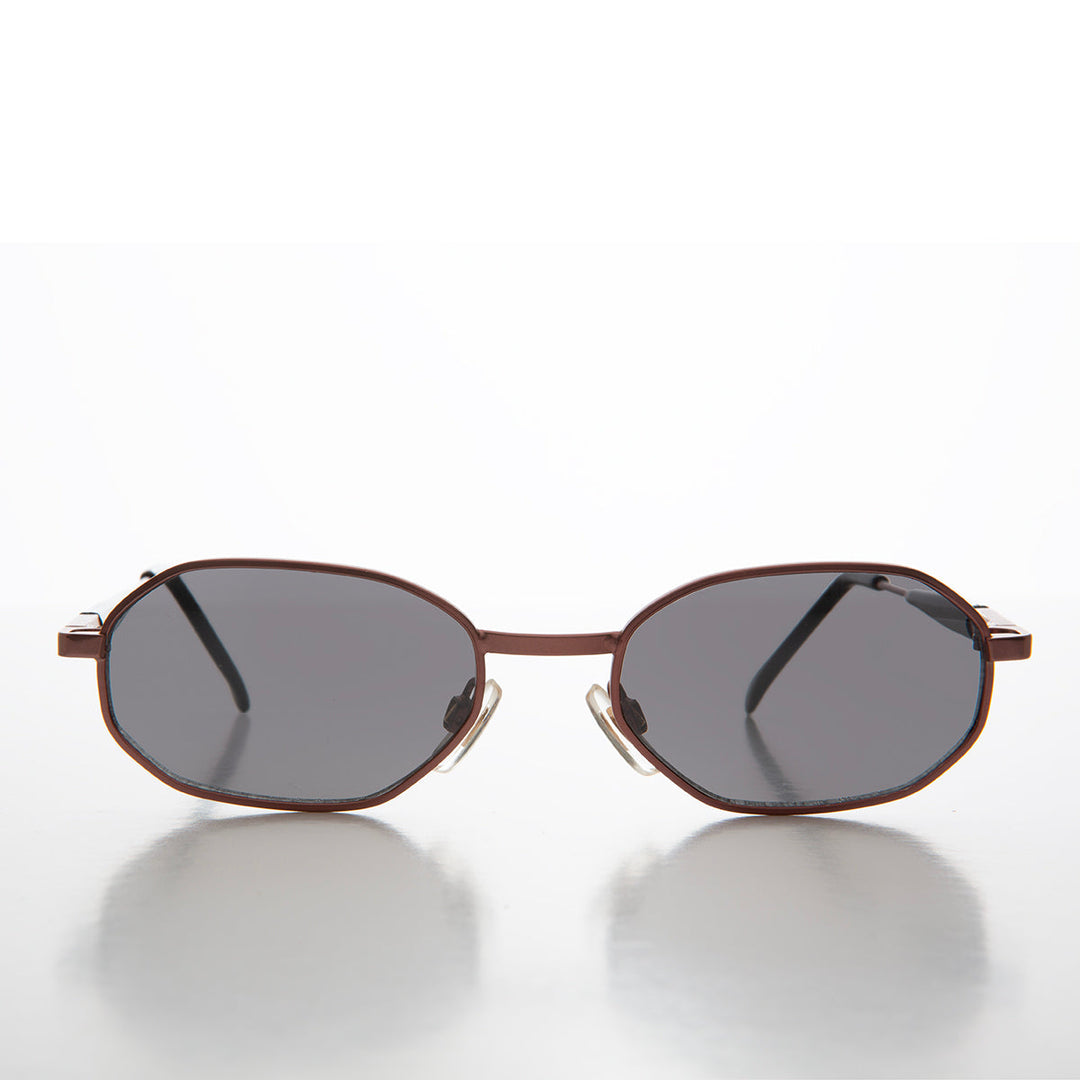 90s Geometric Oval Metal Sunglasses - Molloy