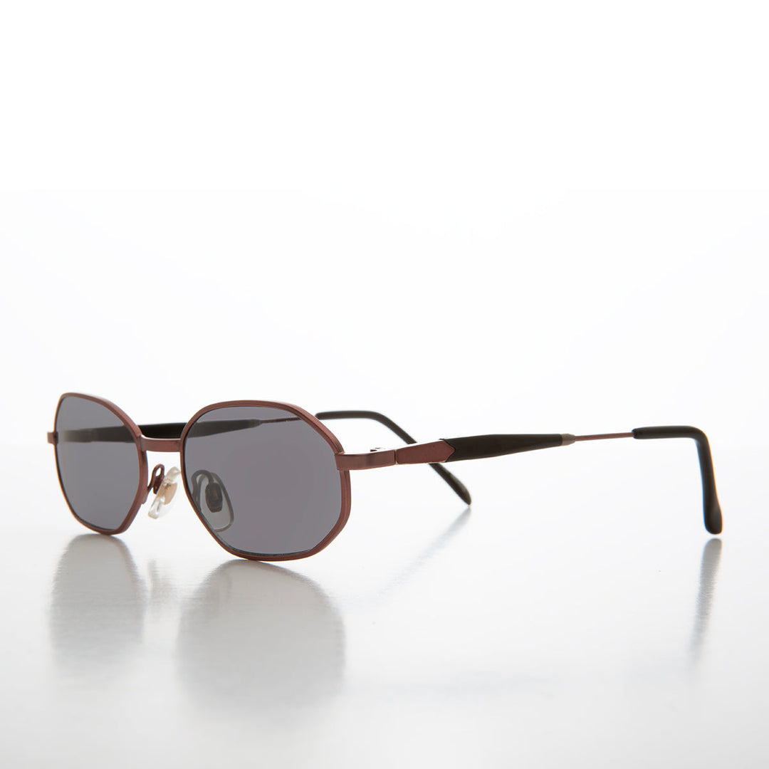 90s Geometric Oval Metal Sunglasses - Molloy