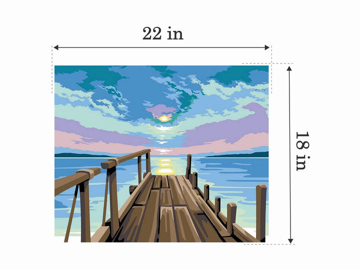 Needlepoint canvas for halfstitch without yarn At The End Of The World MRC1345183 Margot de Paris Printed Tapestry Canvas