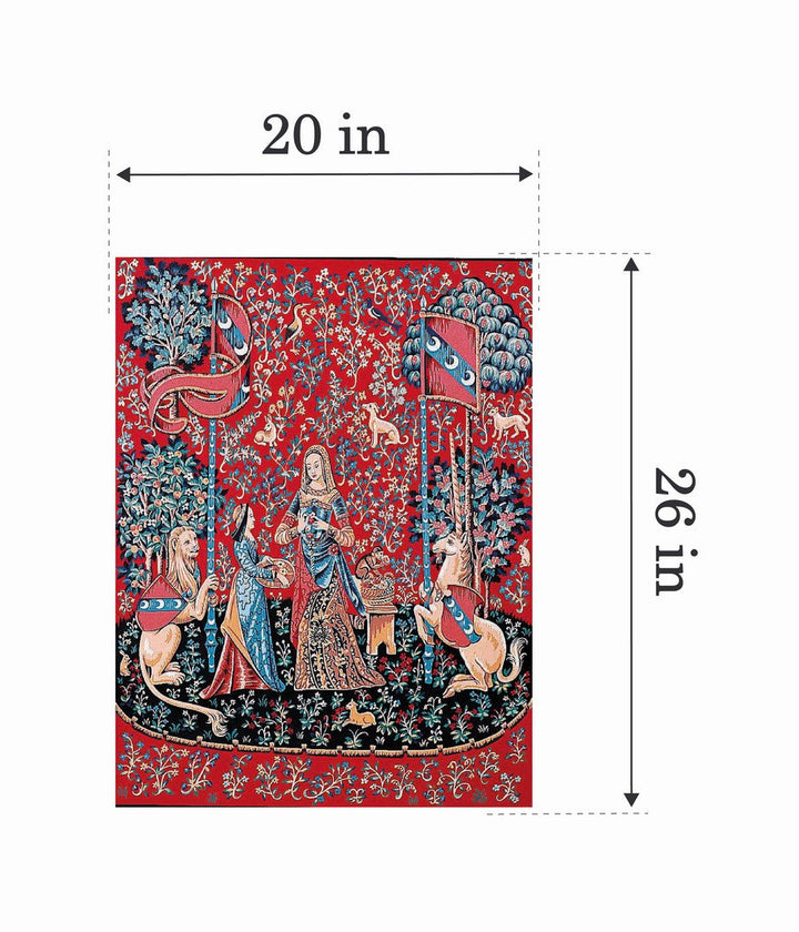 Needlepoint canvas for halfstitch without yarn Can.Seul Lady With A Unicorn MRC1432204 Margot de Paris Printed Tapestry Canvas
