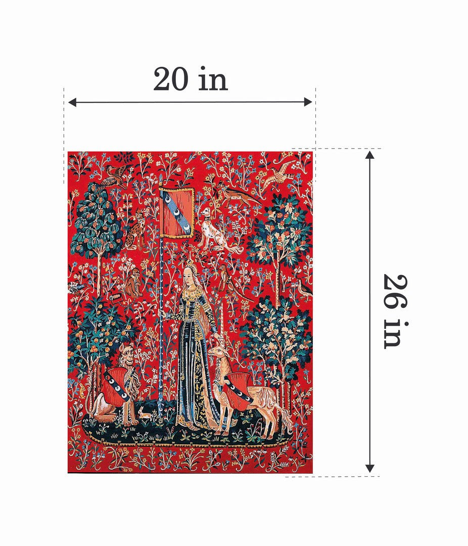 Needlepoint canvas for halfstitch without yarn Can.Seul Lady With A Unicorn MRC1432205 Margot de Paris Printed Tapestry Canvas
