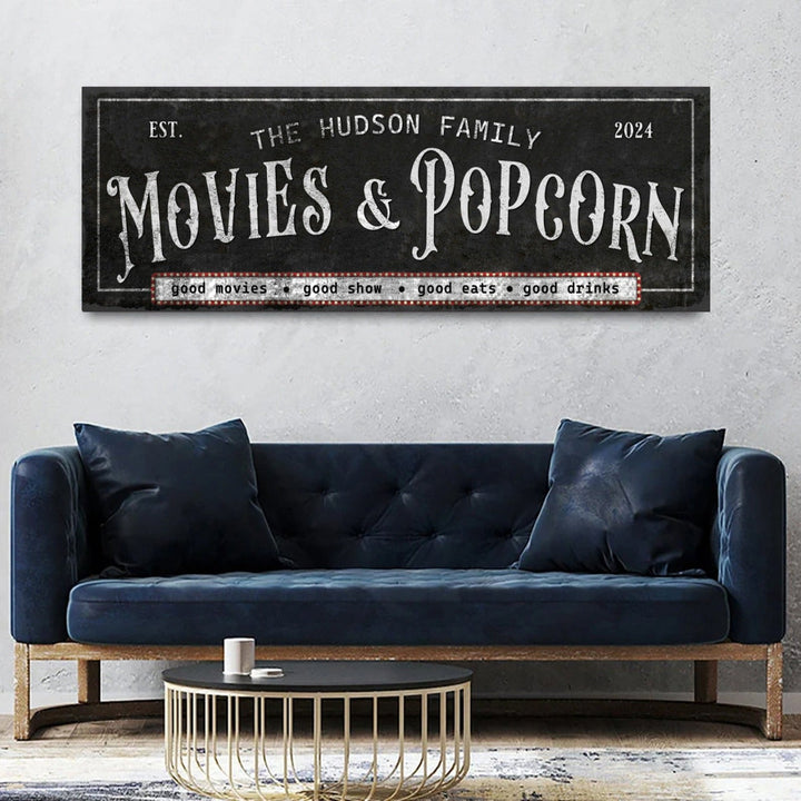 Personalized Movies & Popcorn Sign II