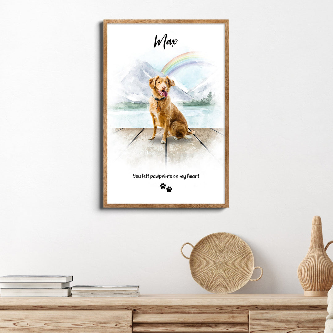 Pet Memorial Rainbow Bridge Sign