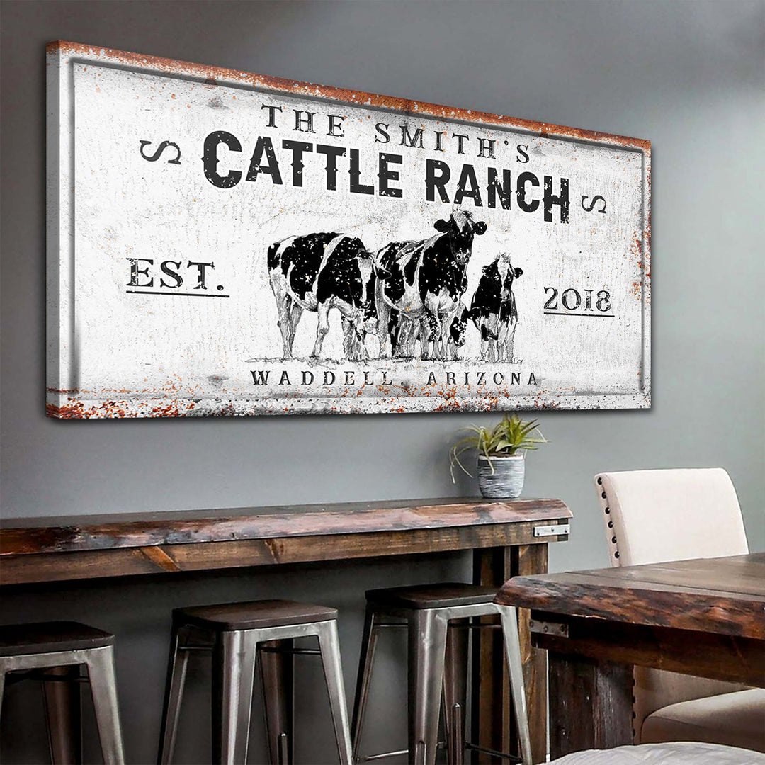 Branded Cattle Ranch Sign V