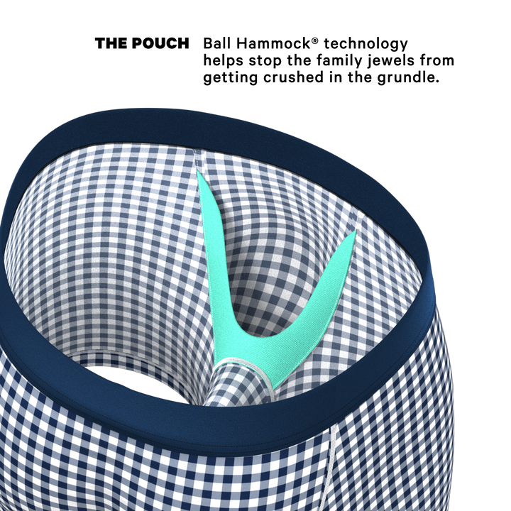 The Mad For Plaid | Navy Gingham Ball Hammock® Pouch Underwear