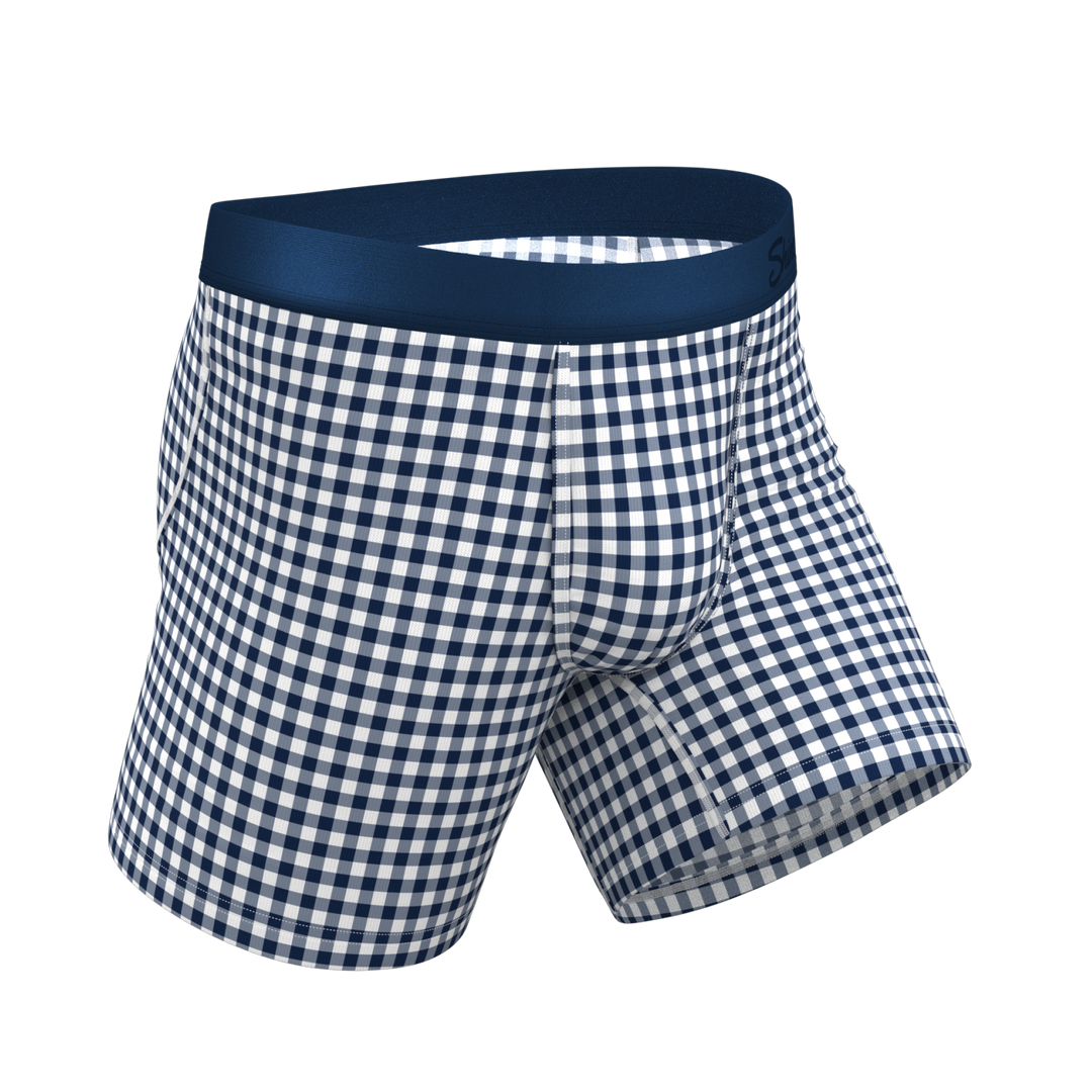 The Mad For Plaid | Navy Gingham Ball Hammock® Pouch Underwear