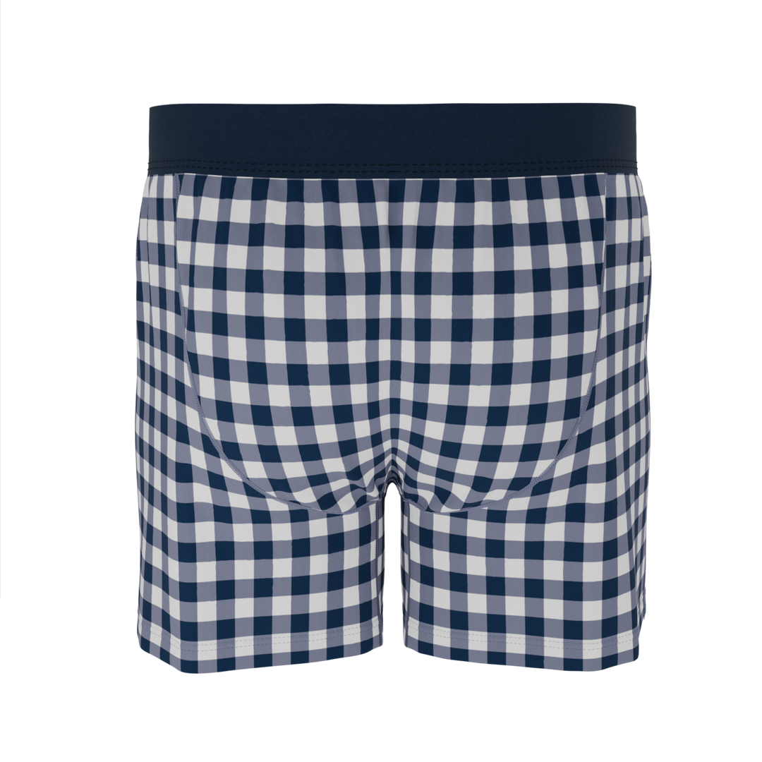 The Mad for Plaid | Navy Gingham Boxers