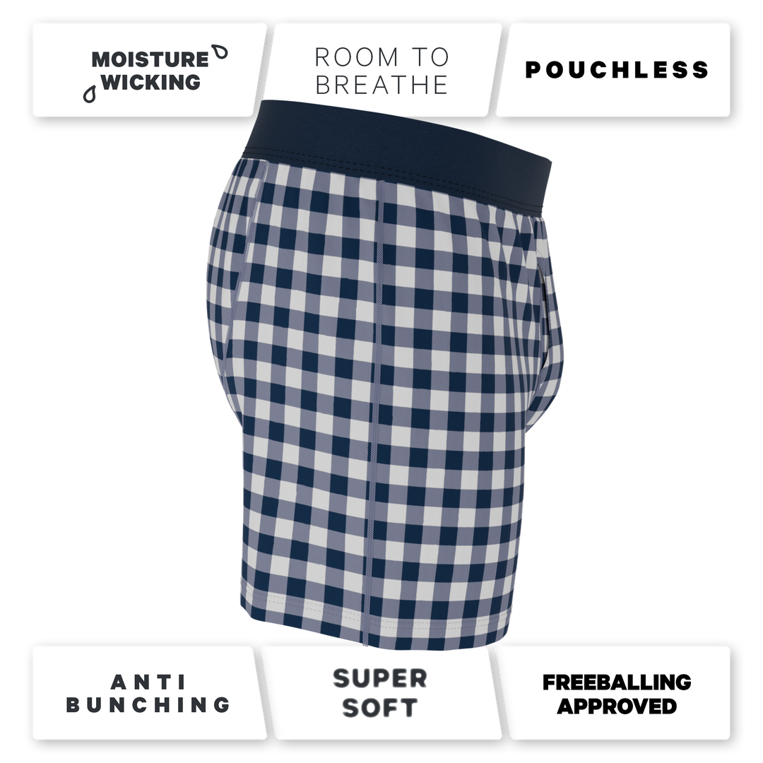 The Mad for Plaid | Navy Gingham Boxers