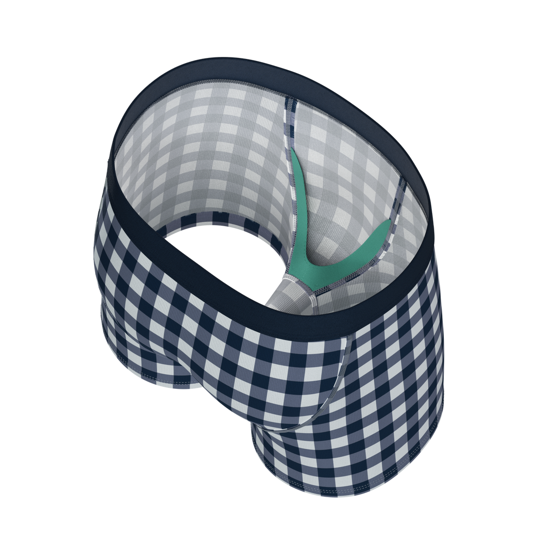 The Mad for Plaid | Navy Gingham Boy's Boxer Briefs