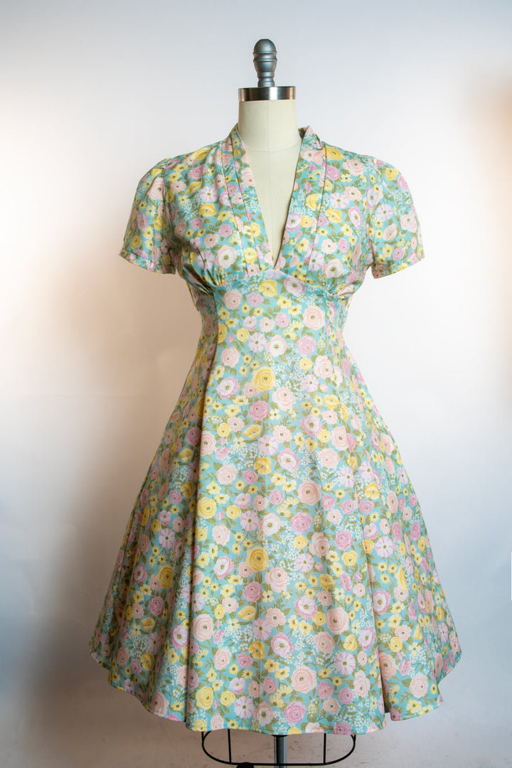 Madison Dress - Abigail Floral, Blue