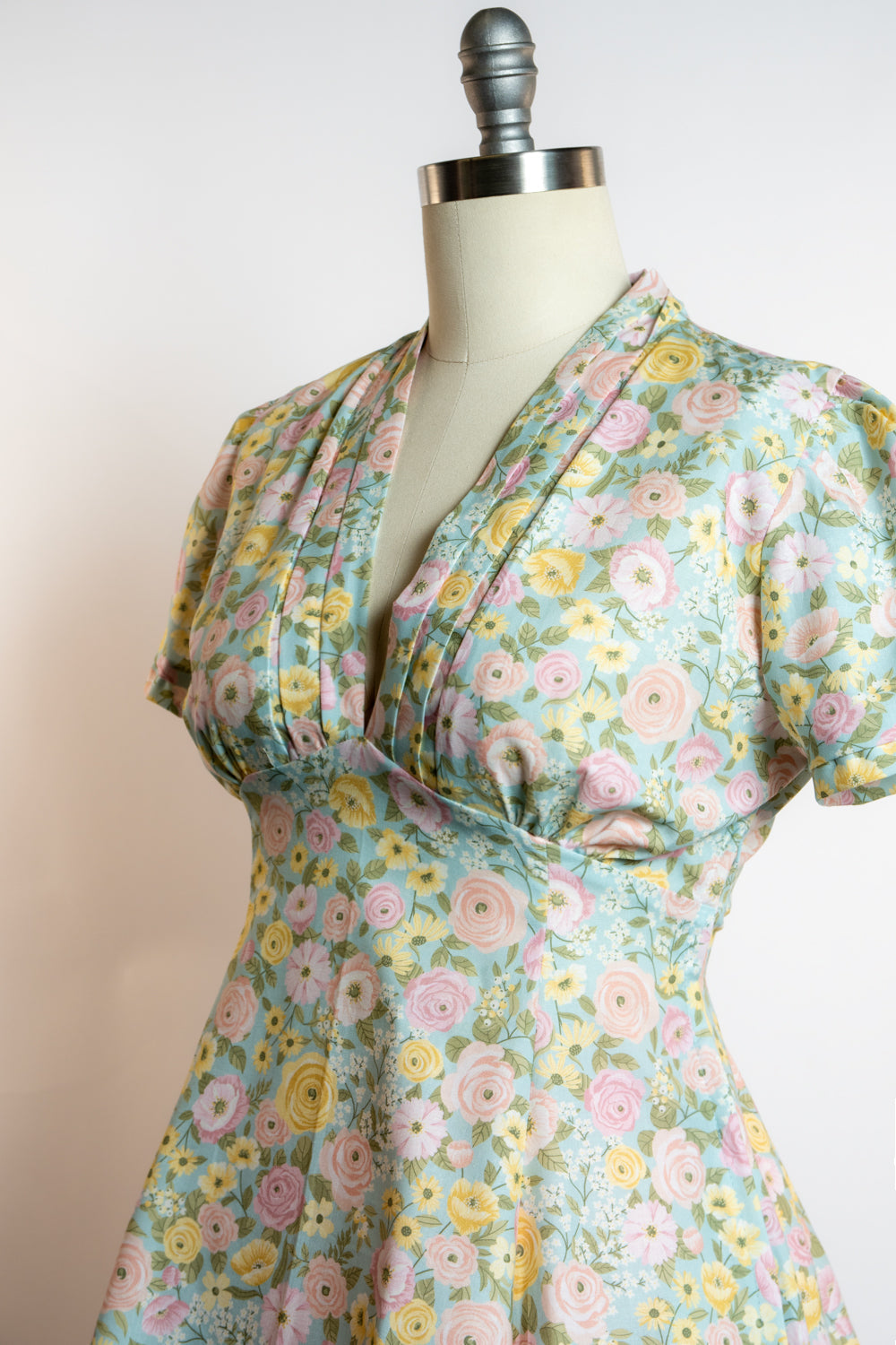 Madison Dress - Abigail Floral, Blue