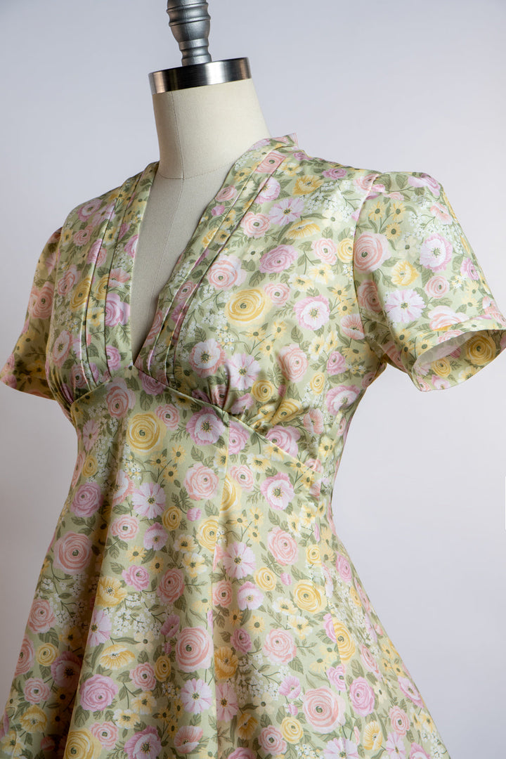 Madison Dress - Abigail Floral, Green