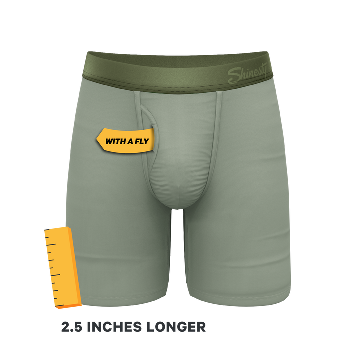 The Manzanilla | Olive Green Long Leg Ball Hammock® Pouch Underwear With Fly