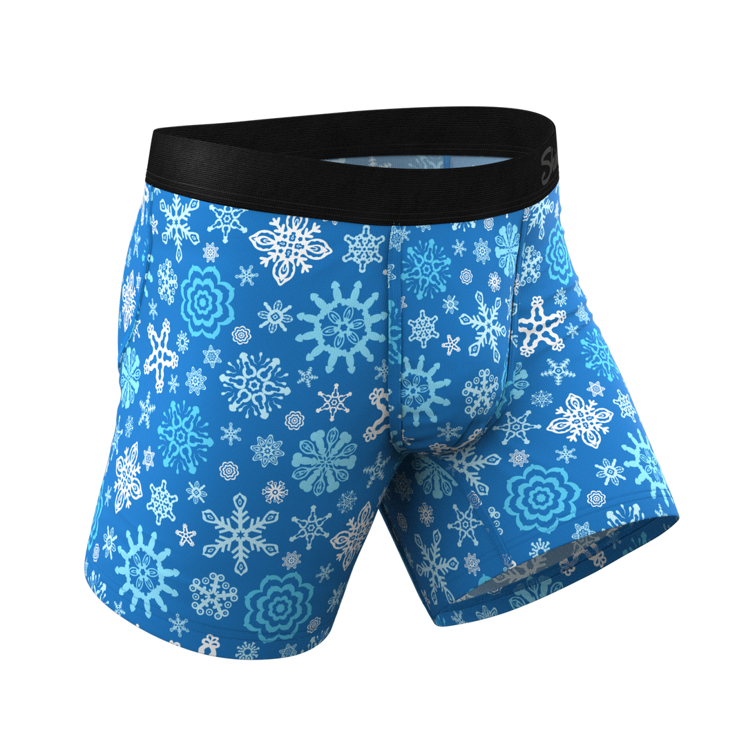The Melt In Your Mouth | Glow In The Dark Naughty Snowflakes Ball Hammock® Pouch Underwear