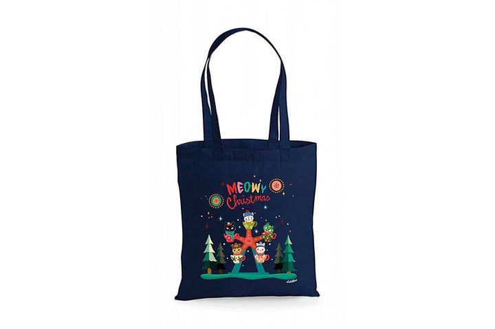 Meowy Christmas Tote Bag by Laliblue