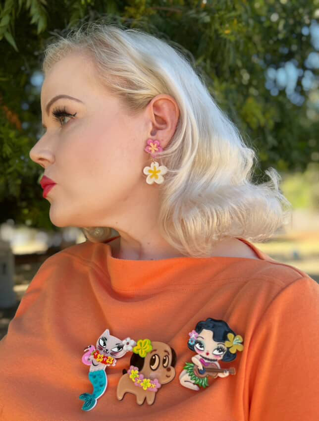 Floral Fantasy Earrings by Miss Fluff x Lipstick & Chrome – view 4