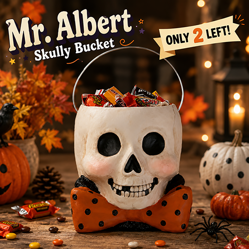 Mr. Albert Skully Bucket by Bethany Lowe Designs