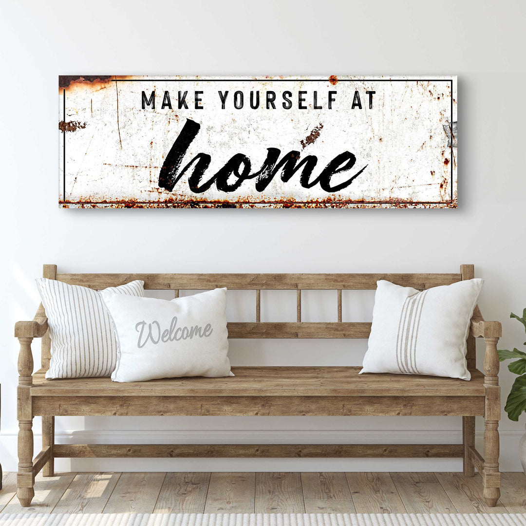 Make Yourself At Home Rustic Sign