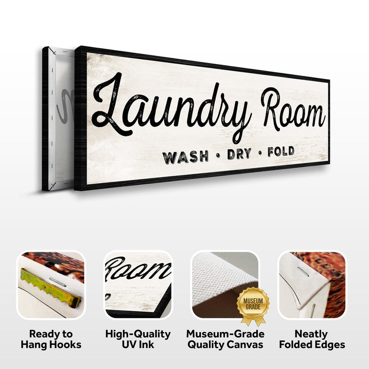 Laundry Room Wash Dry Fold Sign