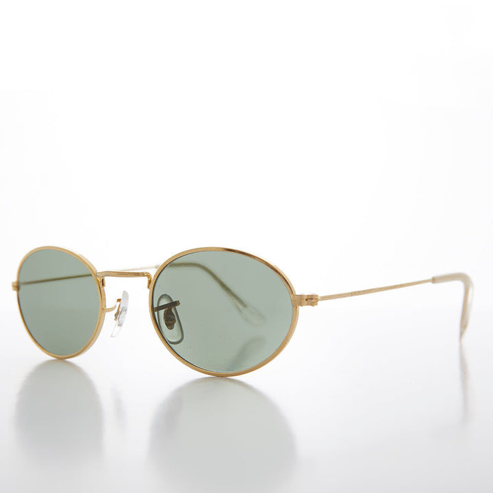 Oval Metallic Frame Vintage 90s Sunglass -Norris